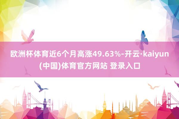 欧洲杯体育近6个月高涨49.63%-开云·kaiyun(中国)体育官方网站 登录入口