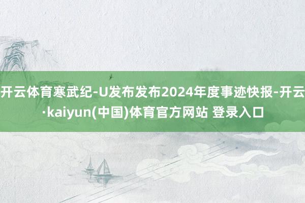 开云体育寒武纪-U发布发布2024年度事迹快报-开云·kaiyun(中国)体育官方网站 登录入口