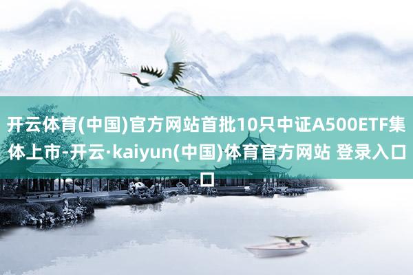 开云体育(中国)官方网站首批10只中证A500ETF集体上市-开云·kaiyun(中国)体育官方网站 登录入口