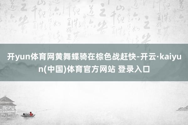 开yun体育网黄舞蝶骑在棕色战赶快-开云·kaiyun(中国)体育官方网站 登录入口