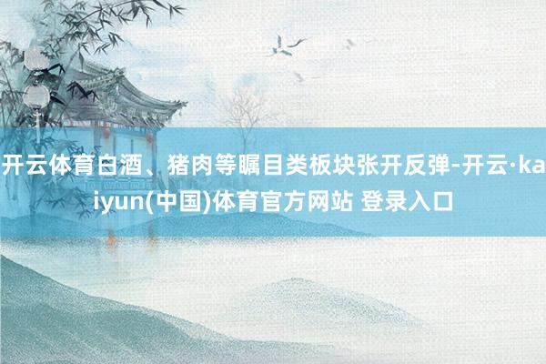开云体育白酒、猪肉等瞩目类板块张开反弹-开云·kaiyun(中国)体育官方网站 登录入口