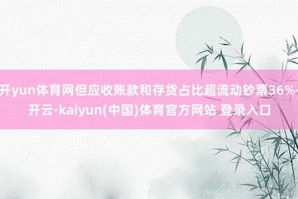 开yun体育网但应收账款和存货占比超流动钞票36%-开云·kaiyun(中国)体育官方网站 登录入口